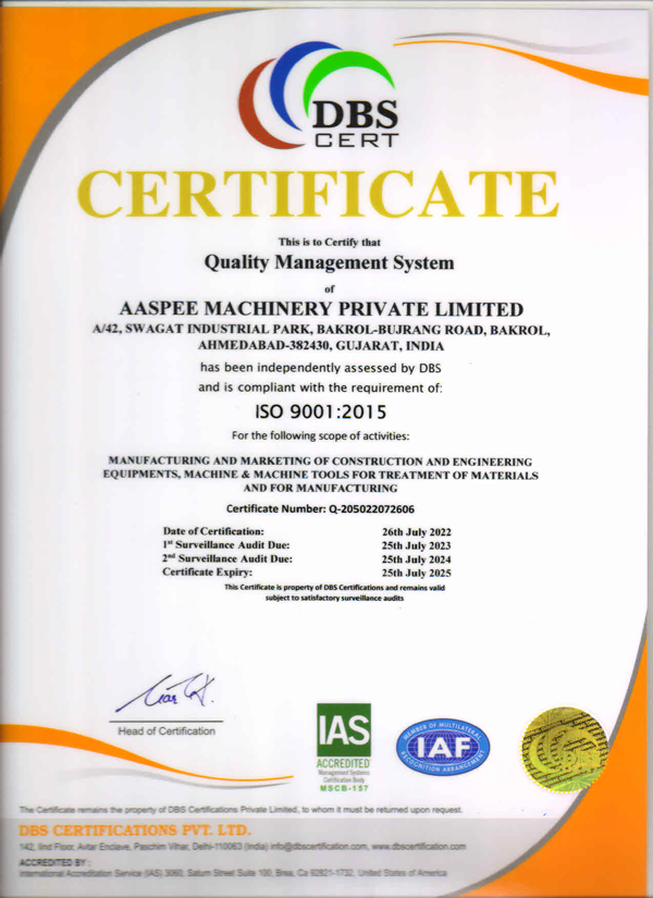 ISO Certificate